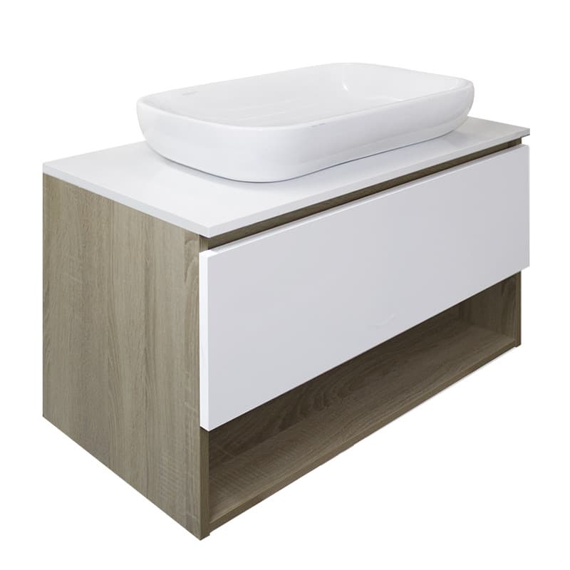 Тумба подвесная, белая SANITA LUXE без умывальника