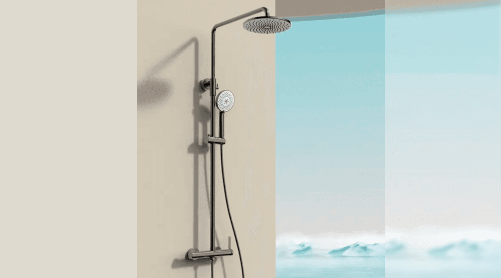 Душевая система с тропическим душем (графит)