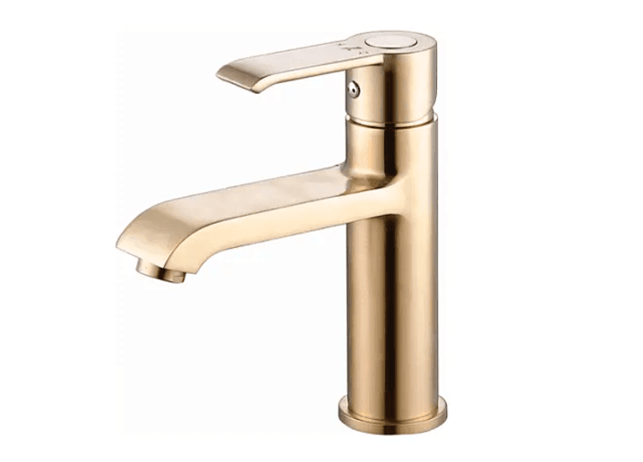 Смеситель для раковины   матовое золото