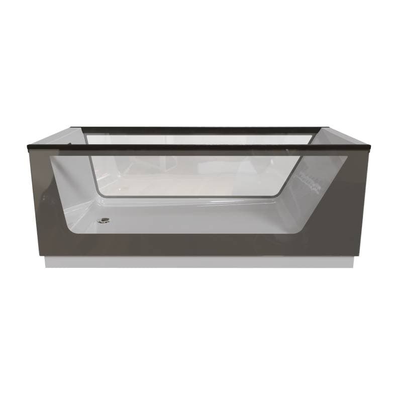 Ванна акриловая NEO 170х75 2 стекла (матовое серое) (рама, панель, сифон в комплекте) Aima