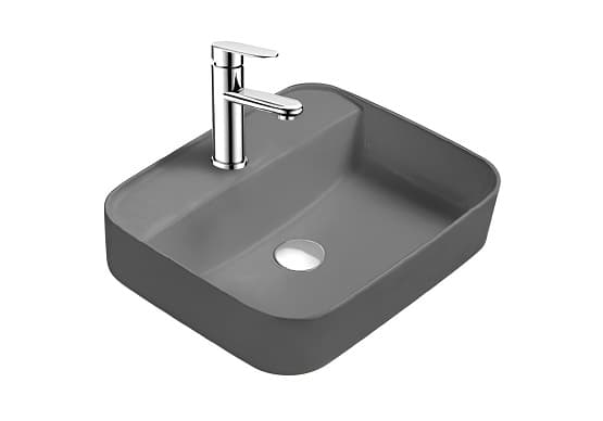 Раковина накладная Aquatek ВЕГА AQ5506-MG 500*395*140мм, цвет серый матовый