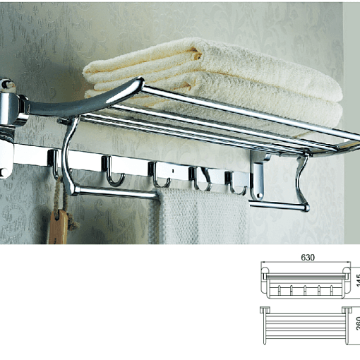 Полка для полотенец  (хром)