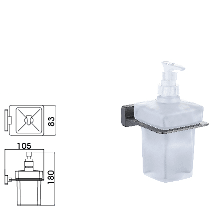 Держатель дозатора для жидкого мыла, графит