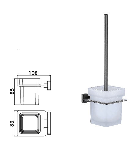 Держатель для туалетного ершика, графит 