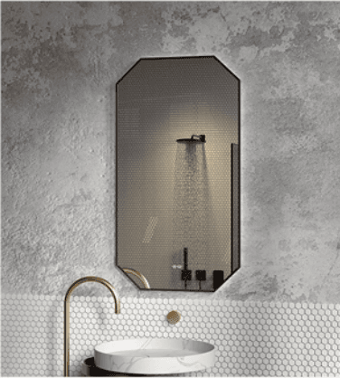 Зеркало с подсветкой и подогревом октагон 600*1100*30