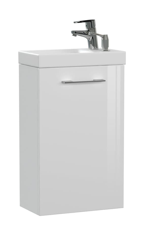 Комплект LARA 40 раковина MODUO 40 смеситель CARI сифон белый дозатор Cersanit