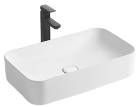 Раковина накладная керамическая 610*345*110 белая