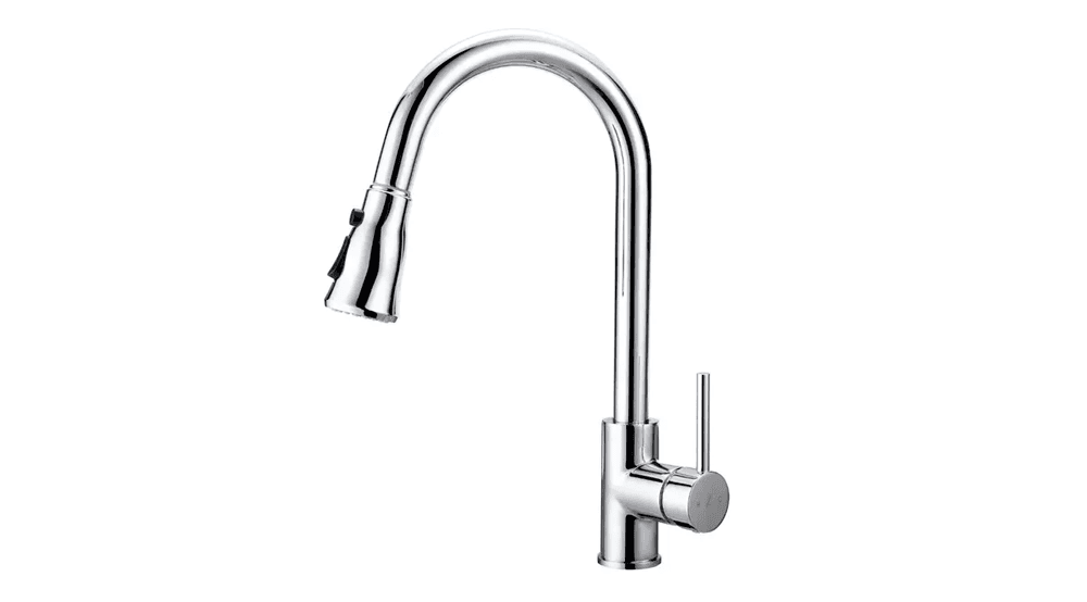 Смеситель для кухни с выдвижным изливом Хром