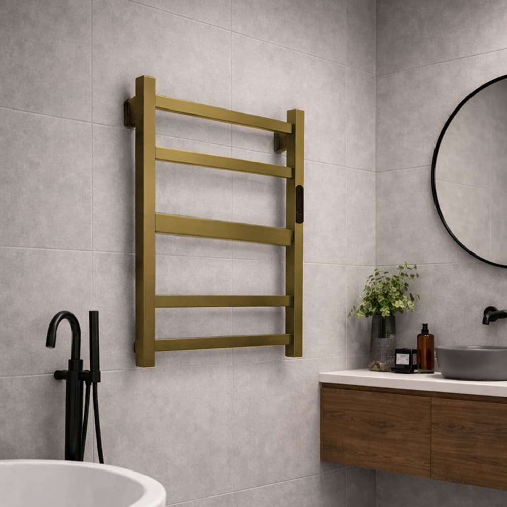 Полотенцесушитель электрический Calypso Ares 5 500*550*90мм. брашированное золото